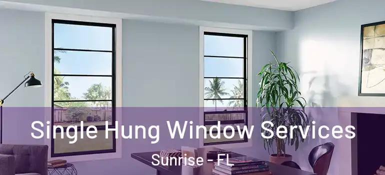  Single Hung Window Services Sunrise - FL